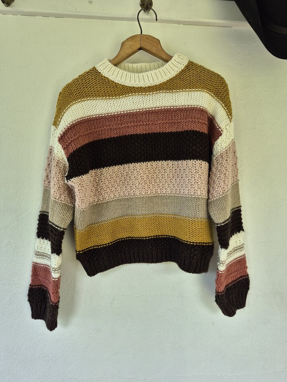 Wool Blend Stripe Knit Sweater From Simons Small / Medium NEW